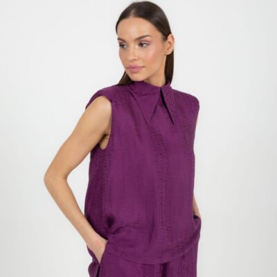 Lila Bluse