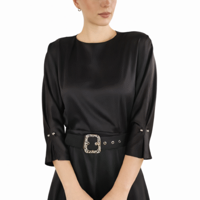 Elegantes Midikleid mit Taillengürtel