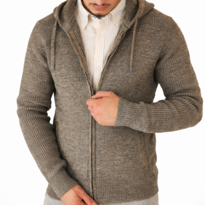 Herren Strickjacke mit Kapuze