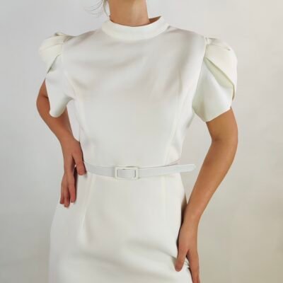 Elegantes Midikleid mit Puffärmeln