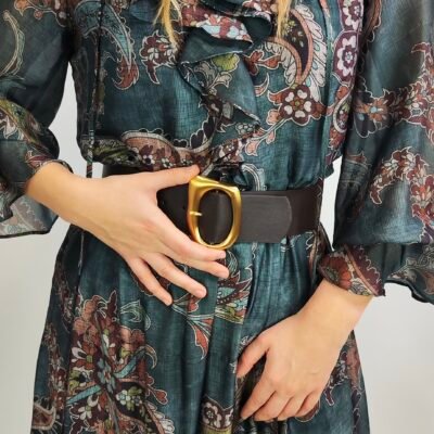 Boho Paisley Maxikleid – Smaragdgrün & Terrakotta