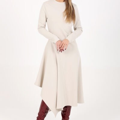 Modernes Tageskleid Creme