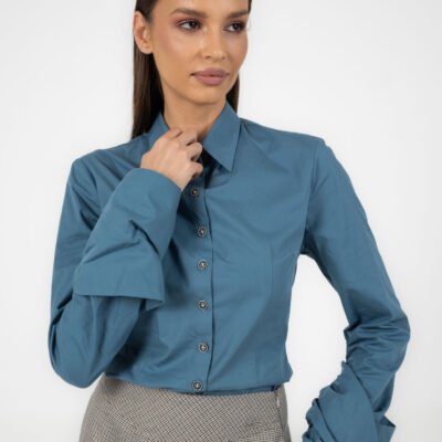 Damenbluse in Petrolblau